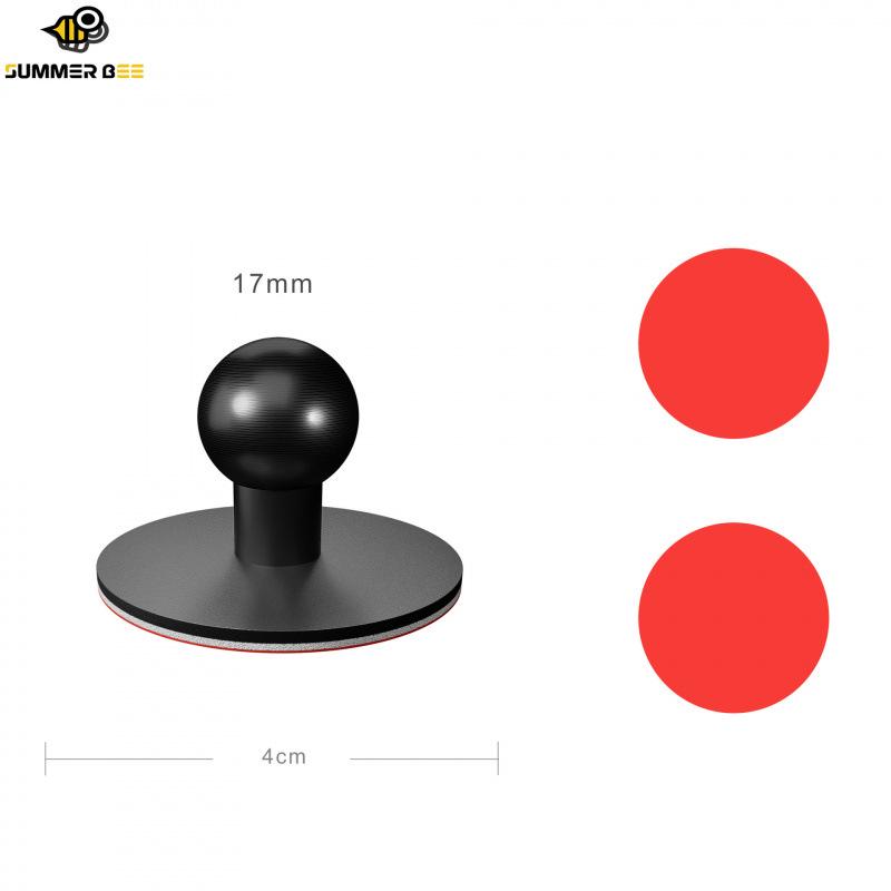 17mm Ball Head Phone Mount with Magnetic Suction Cup and Aluminum Connector for Car.
