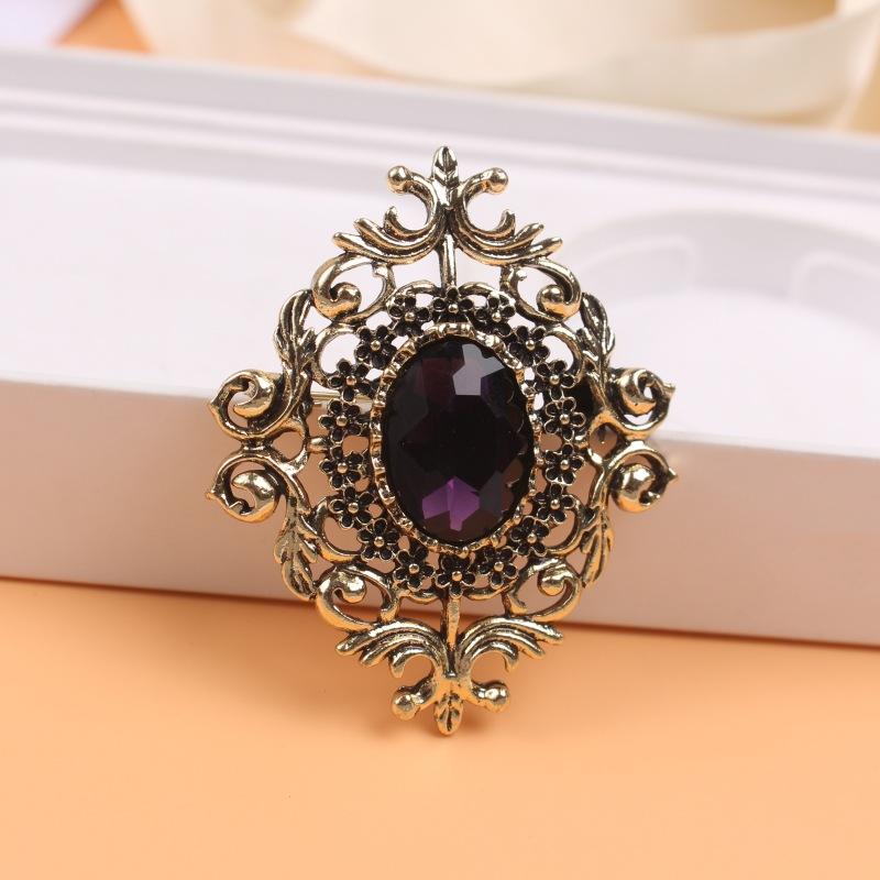 

Брошь из настоящего золота с гальваническим покрытием и стразами, женская булавка для корсажа в стиле ретро, модные аксессуары для индивидуальности