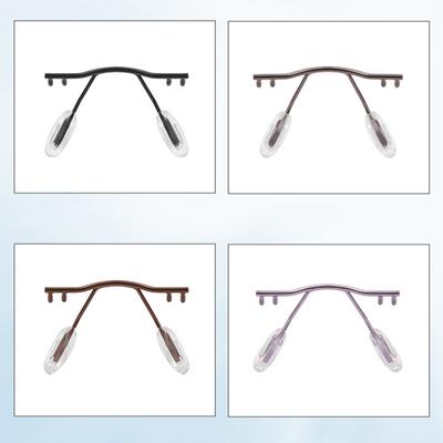 1Pcs Glasses Nose Pad Eyeglasses Frame Metal Rimless Optical Frame Bridge Nose Pad Holder Repair Replacement Eyewear Accessories