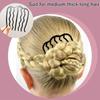 7 Pcs Metal Hair Side Combs Hair Fork Clip Teeth Hair Pin Stick for Updo Bun, U