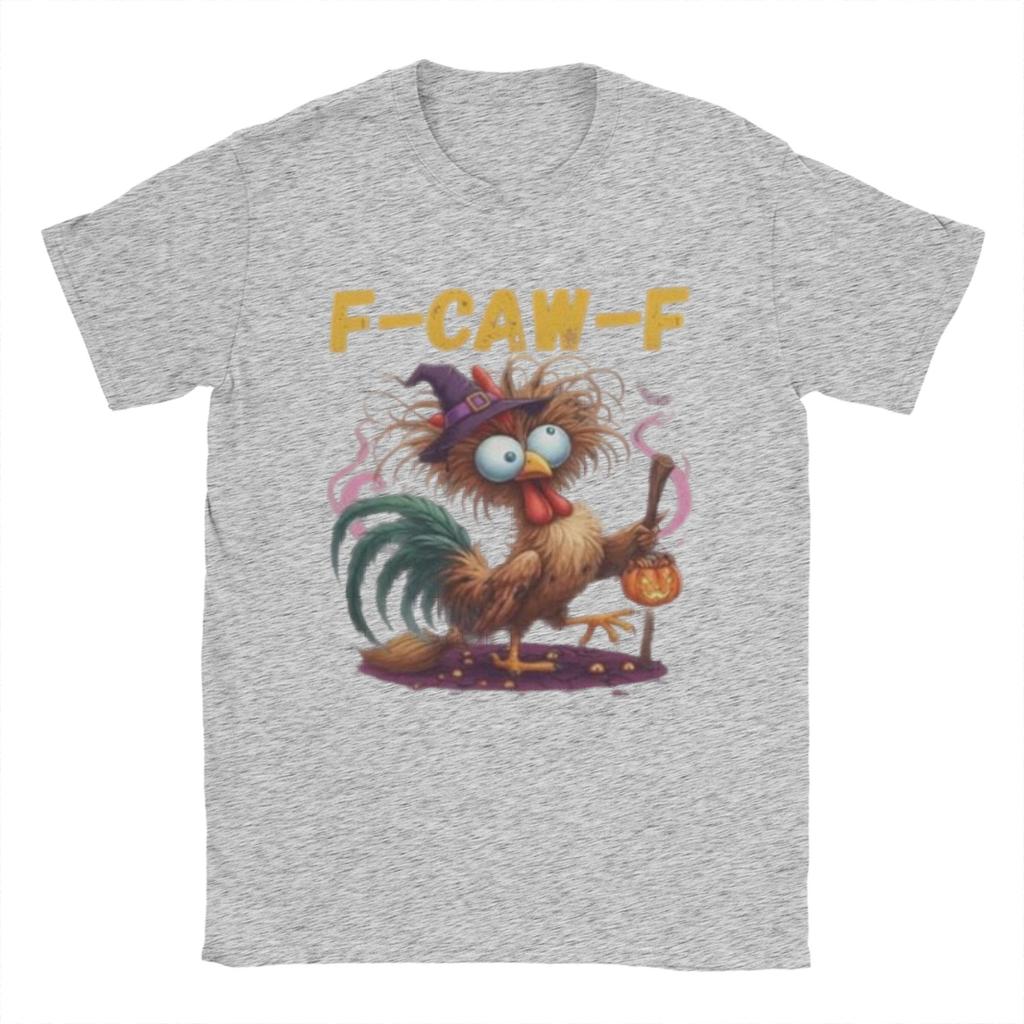 FCawF Farm Rooster FCAWF Chicken Humor T Shirt Summer Cotton TShirts for Men Hippie Tee Shirt Short Sleeve Funny Tees