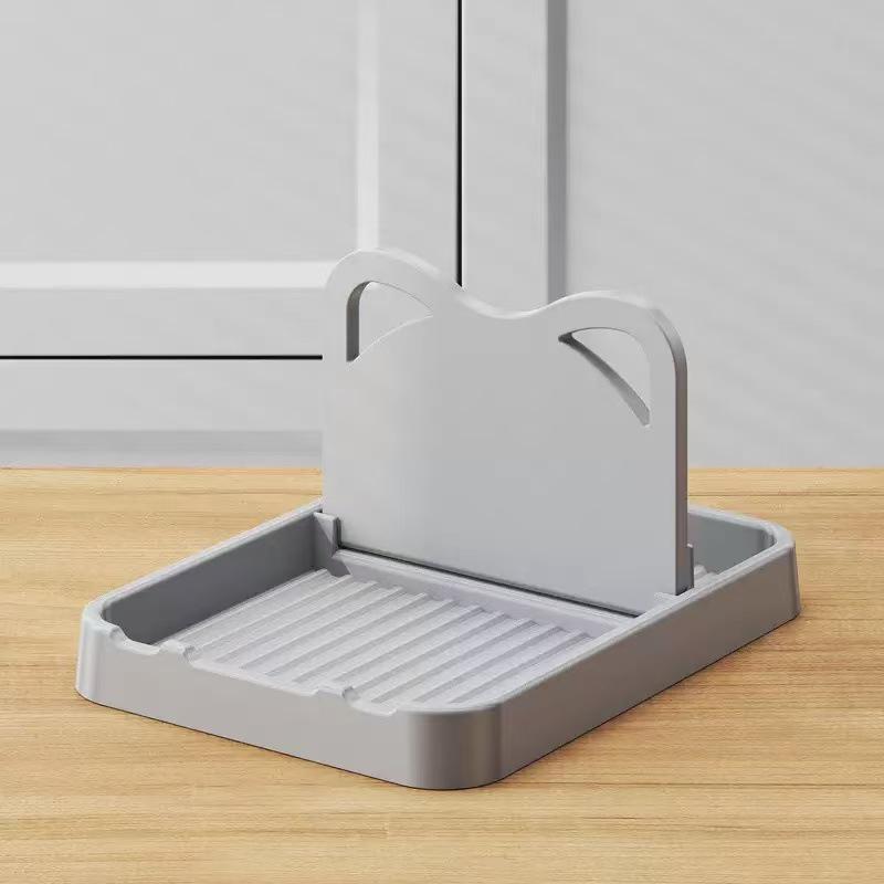 Countertop Kitchen Storage: Pot Lid, Spatula, Spoon, Shovel, and Draining Rack Holder.