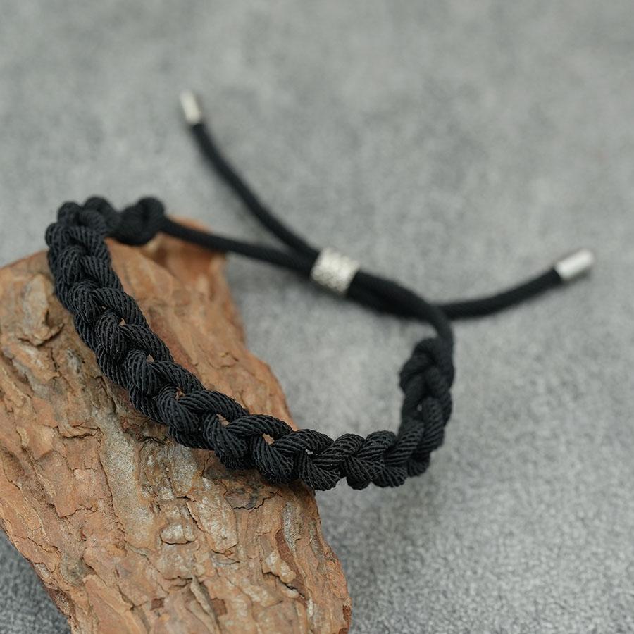 Noter Jedinečný pletený náramek z jednoho vlákna Nastavitelný Unisex Vybraná šňůrka třídy A 3 mm 6 barevných variant Párové náramky na zápěstí
