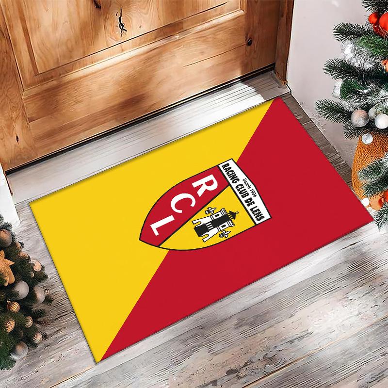Lens FC Soccer Football Pattern Soft Area Rug Non Slip Indoor Floor Carpet Sports Decor Mat for Bedroom