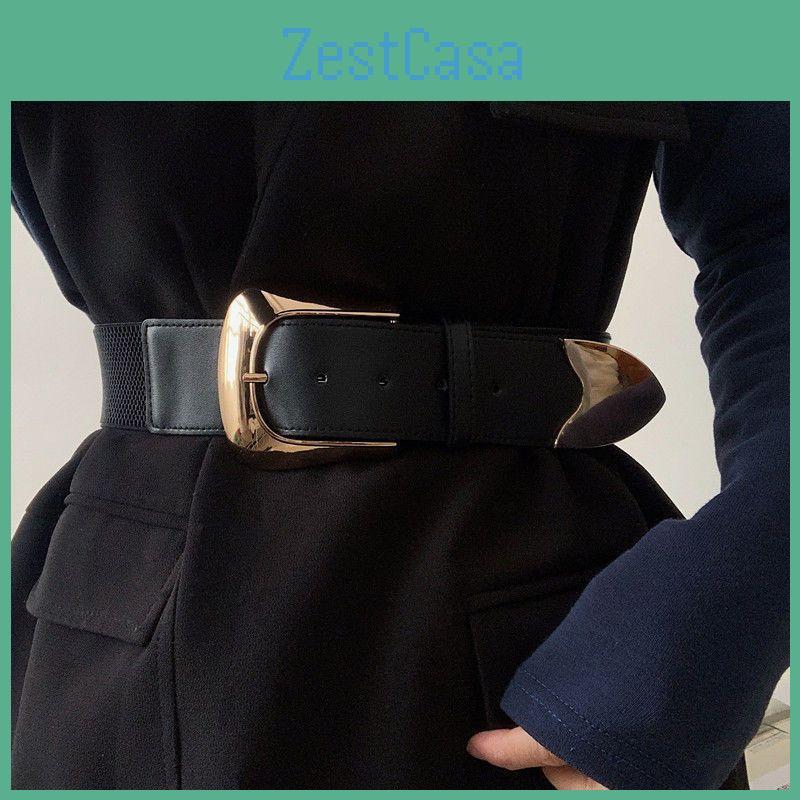 Chic Black Wide Waist Belt For Women Ideal For Dresses And Casual Outfits