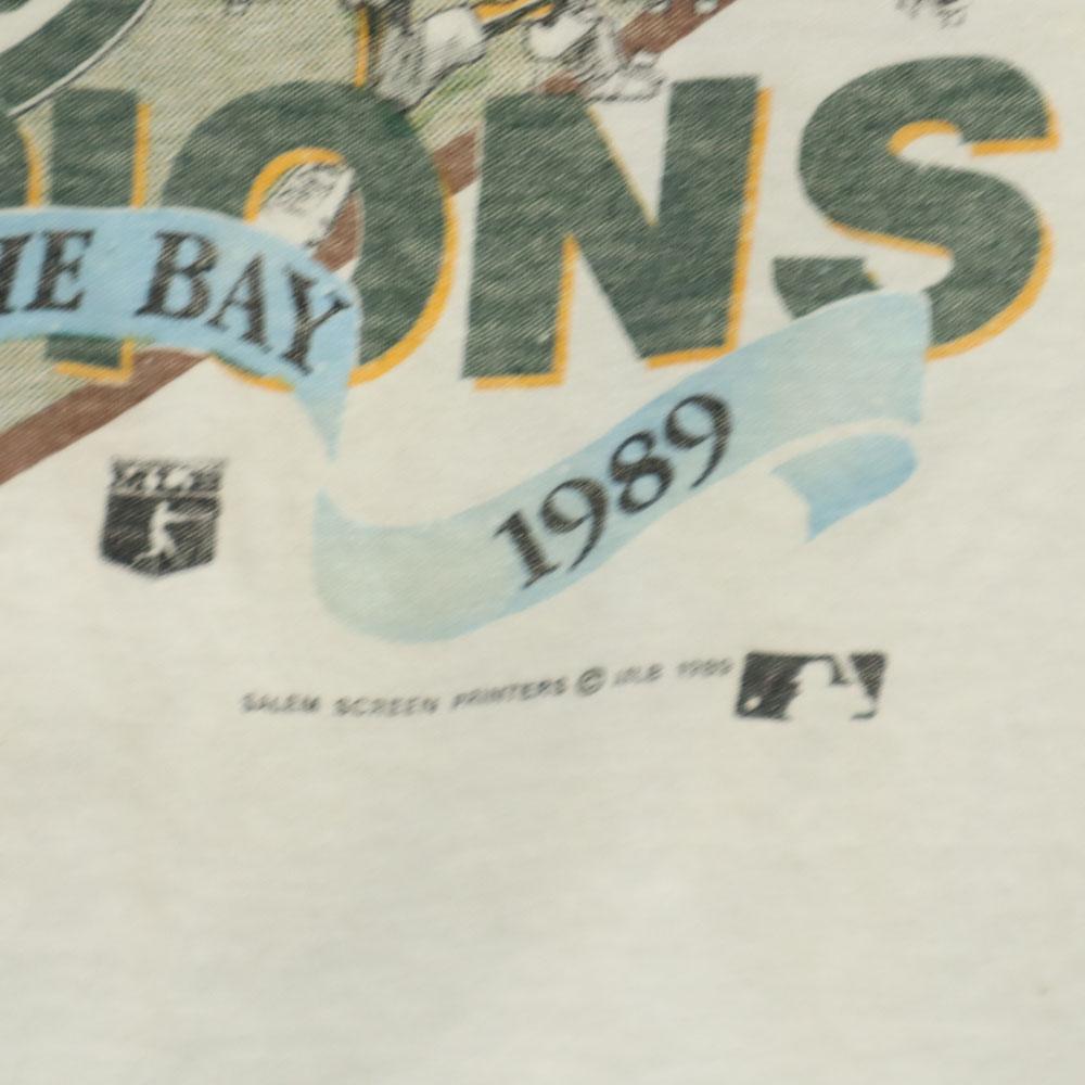 SALEM 80s Made in USA Oakland Athletics World Series Short sleeve T-shirt Men's Used