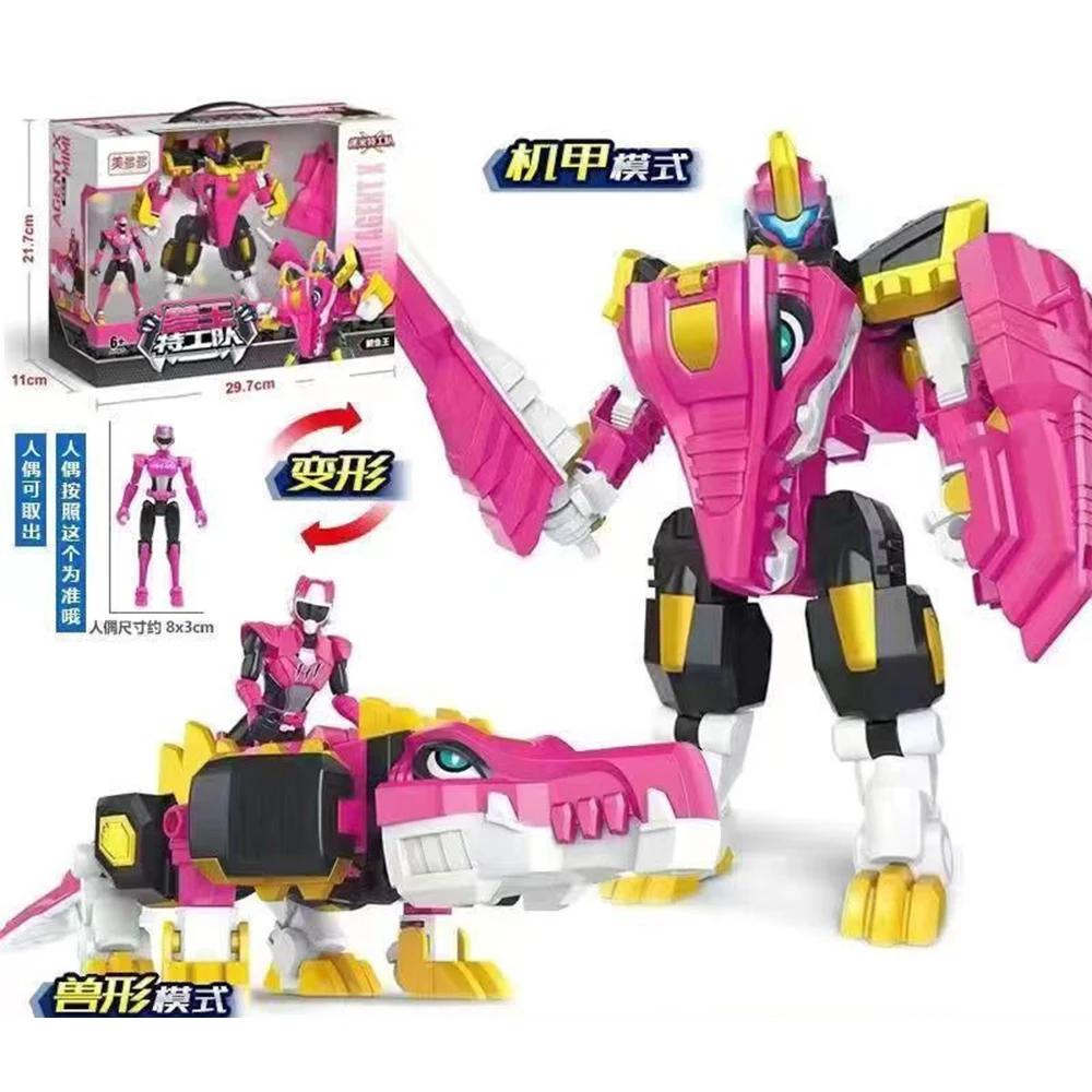 New ABS Mini Force Transformation Robot To Lion/Elephant Toys Action Figures Transforming Mini Force X Deformation Dinosaur Toy