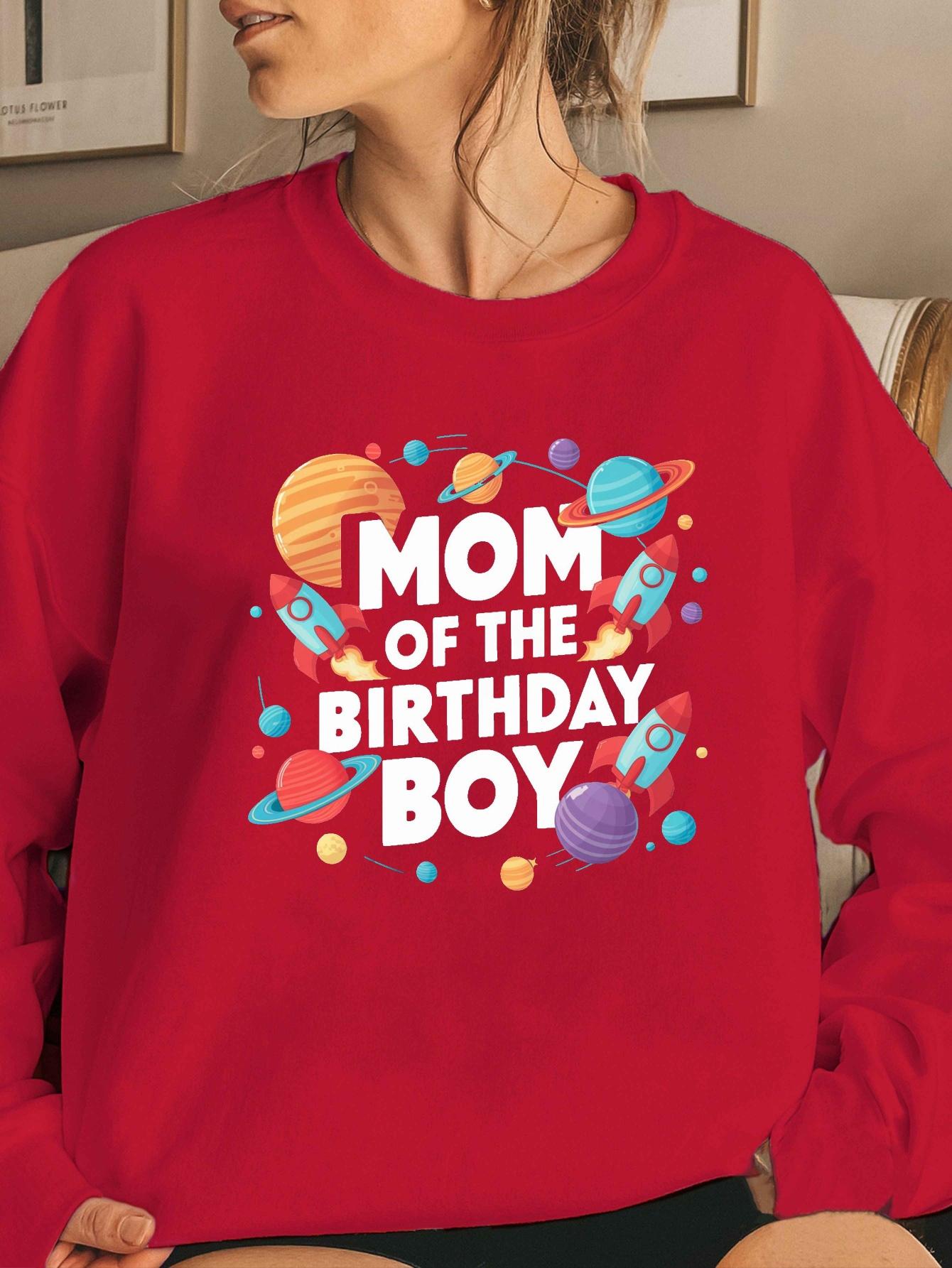 

MOM OF THE BIRTHDAY BOY women s sweatshirts XXL