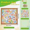 Quebra-Cabeça de Colorir de Madeira Gato/Cachorro com Caneta Marcadora de 12 Cores Quebra-Cabeças Jigsaw DIY para Rabiscar Decoração de Casa para Crianças e Adultos