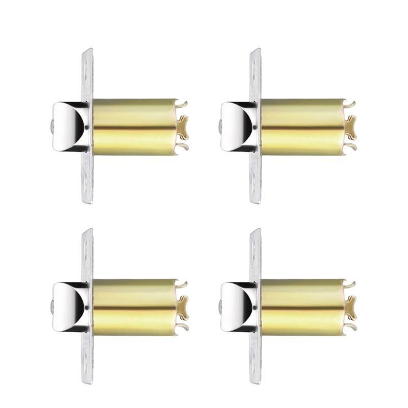 4Pcs Universals Single Lock Body Tongue Round Balls Door Knob Body Lock Cores Entrance Passages Door Lock Cores Enduring