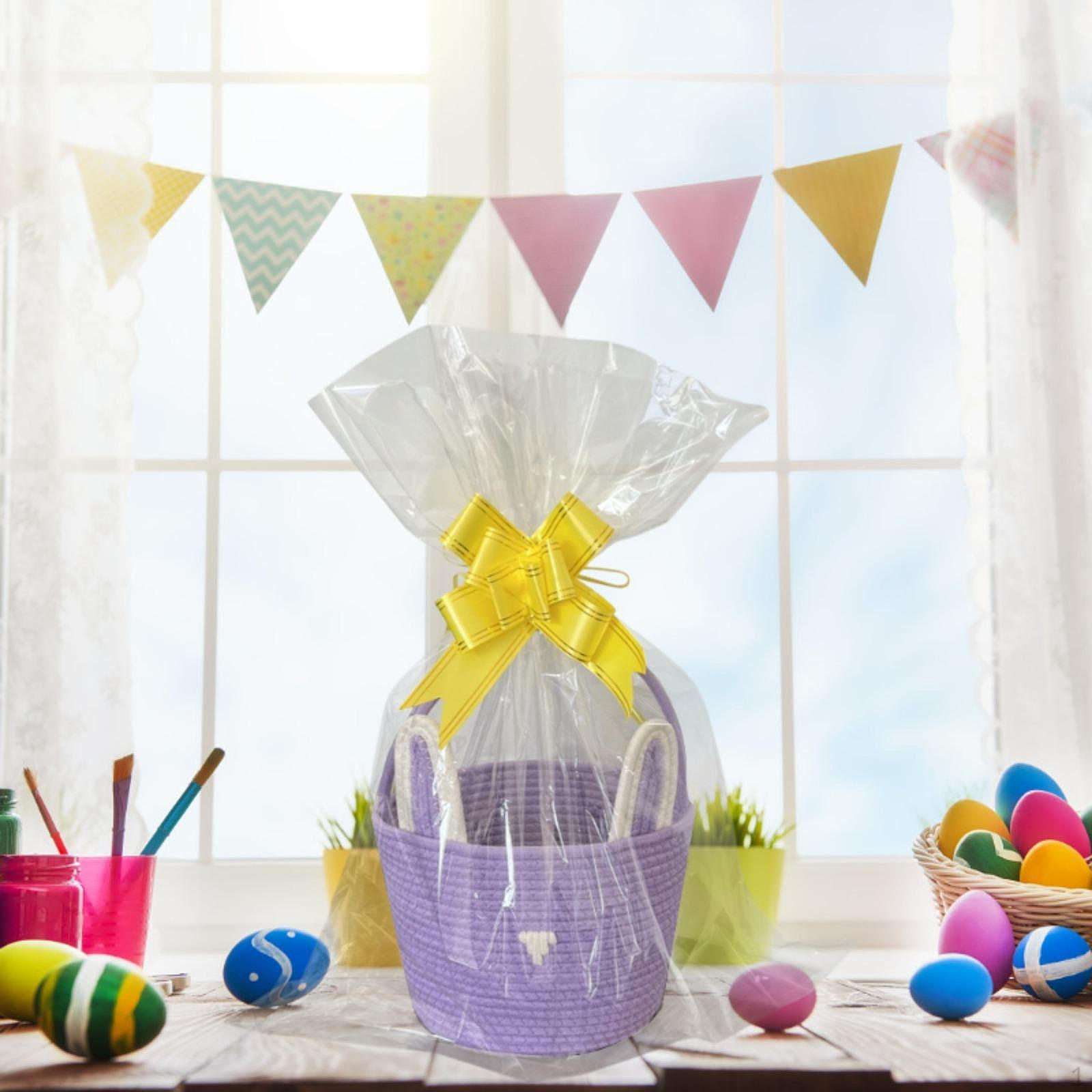 

Яйце Великодні кошики для дівчаток з подарунковим пакетом Декор Плетений кошик Хлопчики фіолетовий