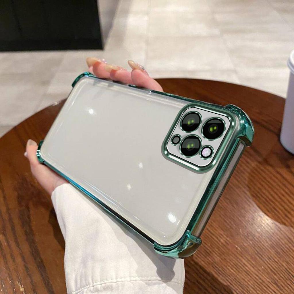 Case for iPhone 16 ProMax,16 Pro,15 ProMax,15 Pro,14 ProMax,14 Pro,13 ProMax,13 Pro Electroplated Color Border Clear Phone Casing Cover