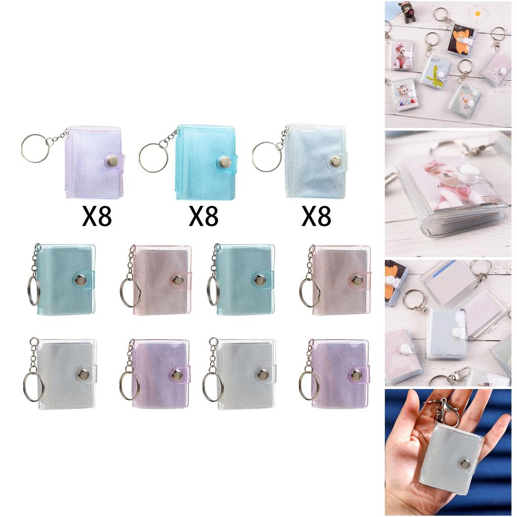 Mini Small Photo Album Keychain Picture Storage Cover for Anniversary Memory