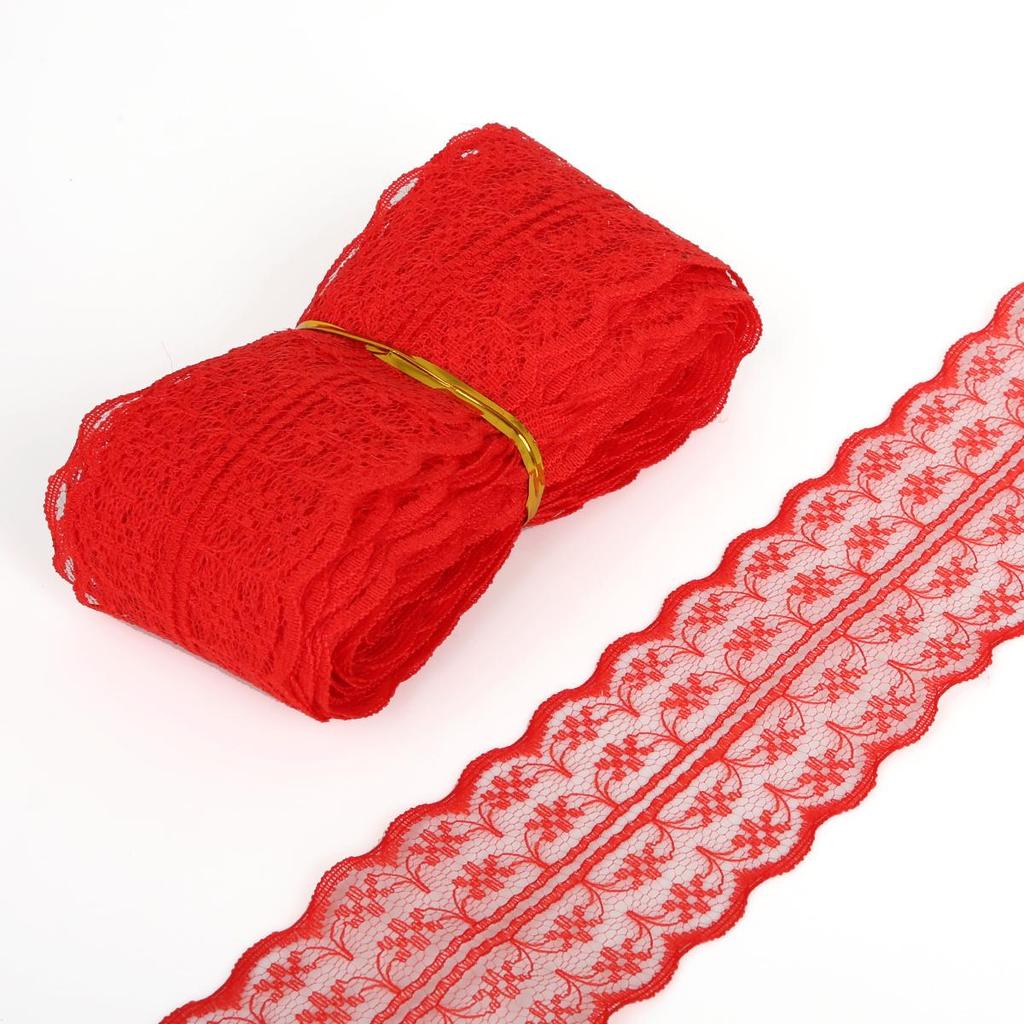 4,5 CM Nastro di Pizzo Bordino di Pizzo Tessuto Fai da Te Pizzo Ricamato Accessori da Cucito Decorazione