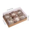 6PCS High-quality Plastic Christmas Ball Set Gillter Suspensable Xmas Ornament Ball 8cm Painted Xmas Baubles Storefront