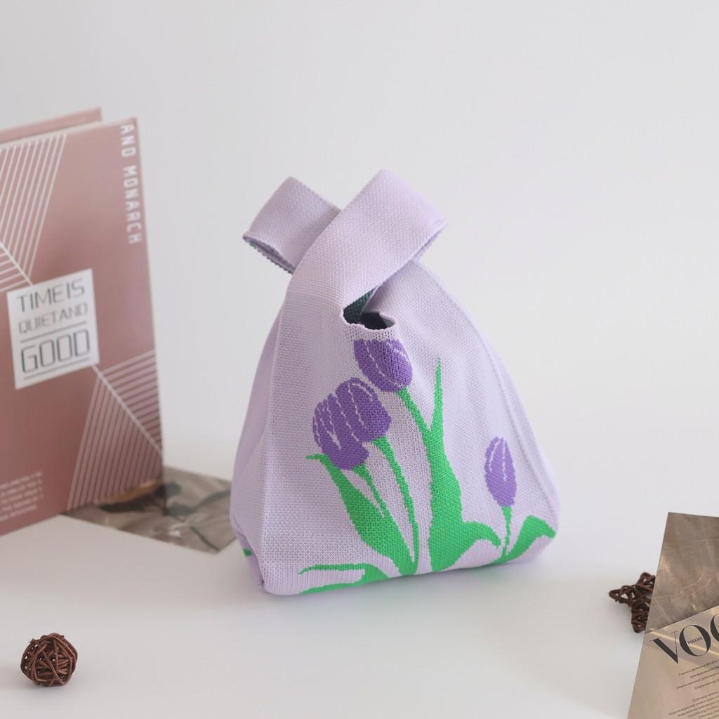 Trendy Knit Bucket Bag For Women Soft And Spacious Tote Bag With Eye-catching Patterns Ideal For Daily Wear And Gifts