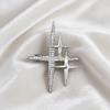 Broche de personalidade simples, estrela, senso de ponta, design moderno e fofo, broche de corpete para terno de banquete noturno, emblema, joias