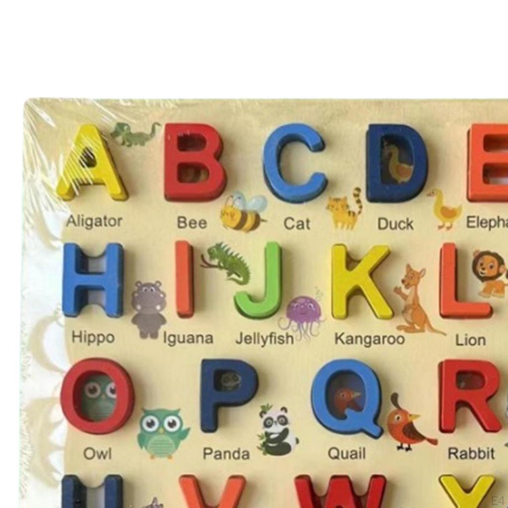 Alphabet Puzzle Board 30x30cm Interactive Preschool Learning Valentines Day Gifts for Kids