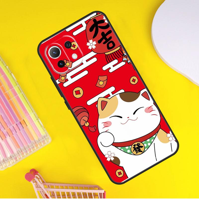 China cute lucky cat Cover For Xiaomi 14 Ultra 13 11T 12T 13T 14T Pro POCO X7 X6 Pro X3 X5 F3 F5 M6 F6 Pro Case