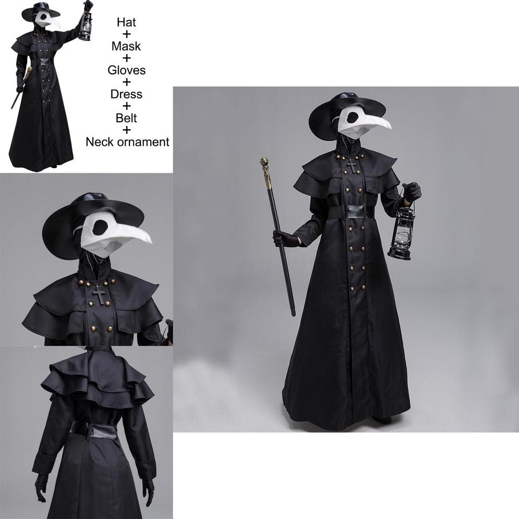 Stunning Plague Doctor Costume For Halloween And Cosplay A Medieval Hooded Robe Mask And Hat For Monk Cosplay