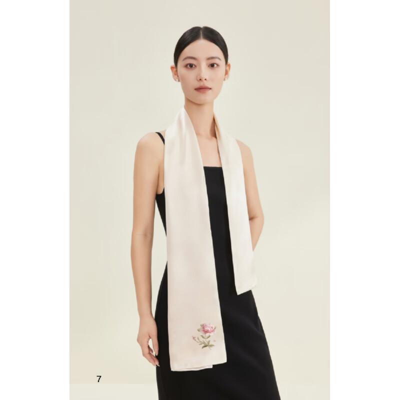 Wanshili Hand-Embroidered 100% Silk Scarf