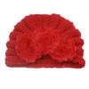Winter new baby headgear children's flower knitted pullover cute warm baby hat