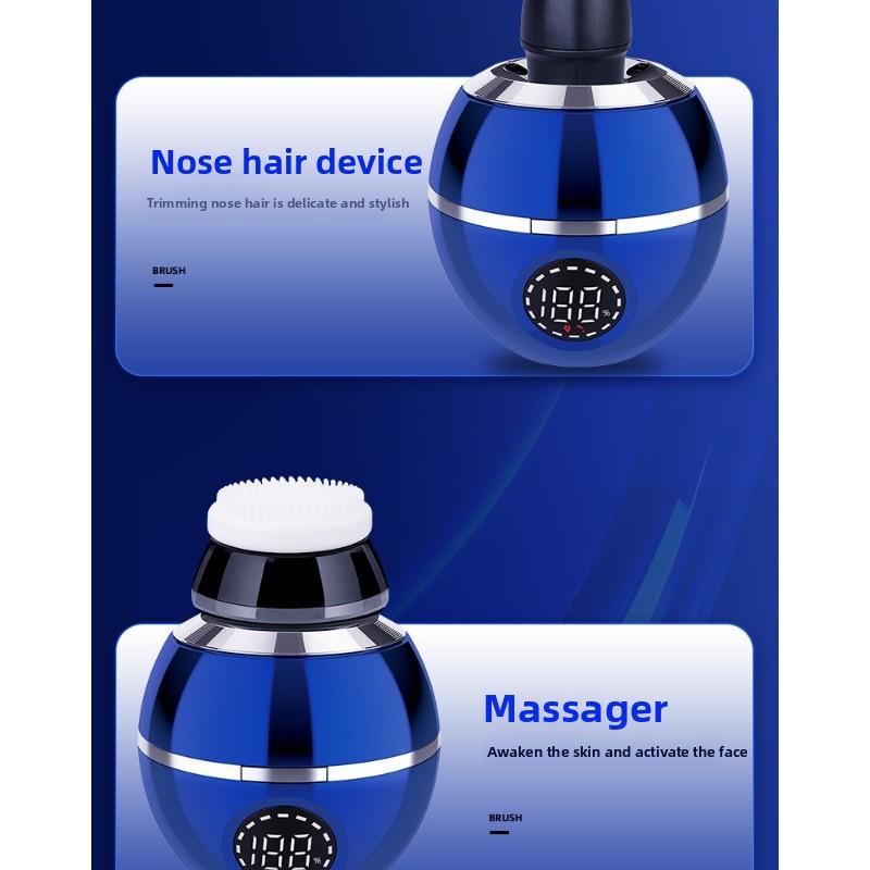 New Smart Men's Electric Shaving Kit for Shaving Bald Heads - Seven-blade Head, Cordless Beard Trimmer