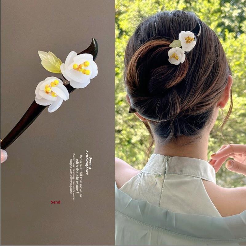 Light Luxury New Chinese Flower Fringed Hairpin, National Style Advanced Sense, Ancient Style Hairpin, Hairpin Headdress