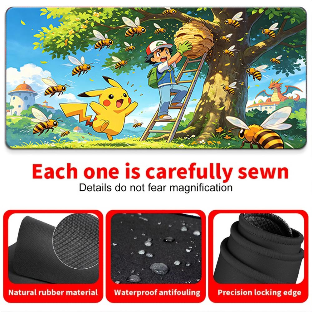 Charmander Snowy Cave Campfire TCG Playmat NonSlip Desk Mat 30x80x0.2cm
