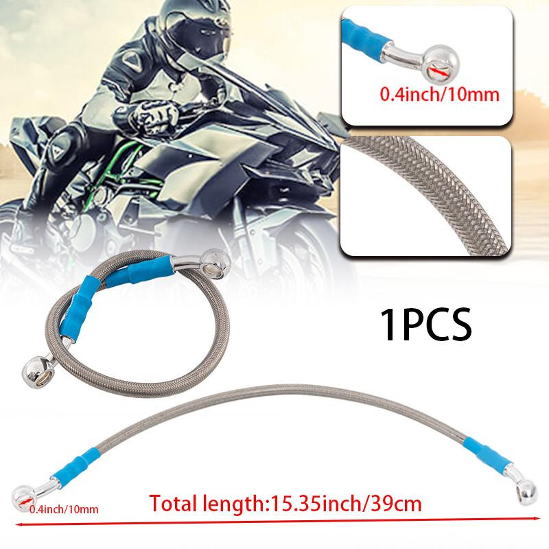 15.4-45 in Motorcycle Racing Hydraulic Brake Hose 10mm Braided Oil Hoses Line M
