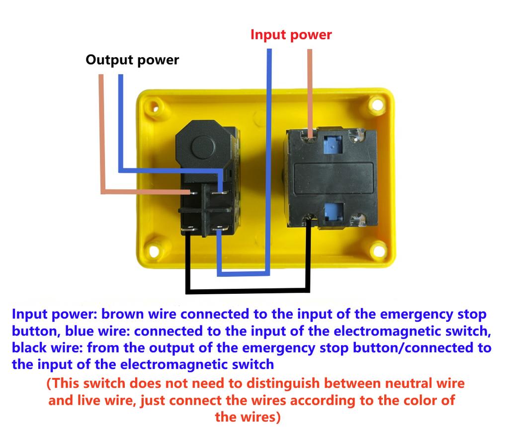 Size As Shown In The Picture Motor Stop Start Switch 16A 250V Switch No-Volt-Release Feature Plastic And Metal Material