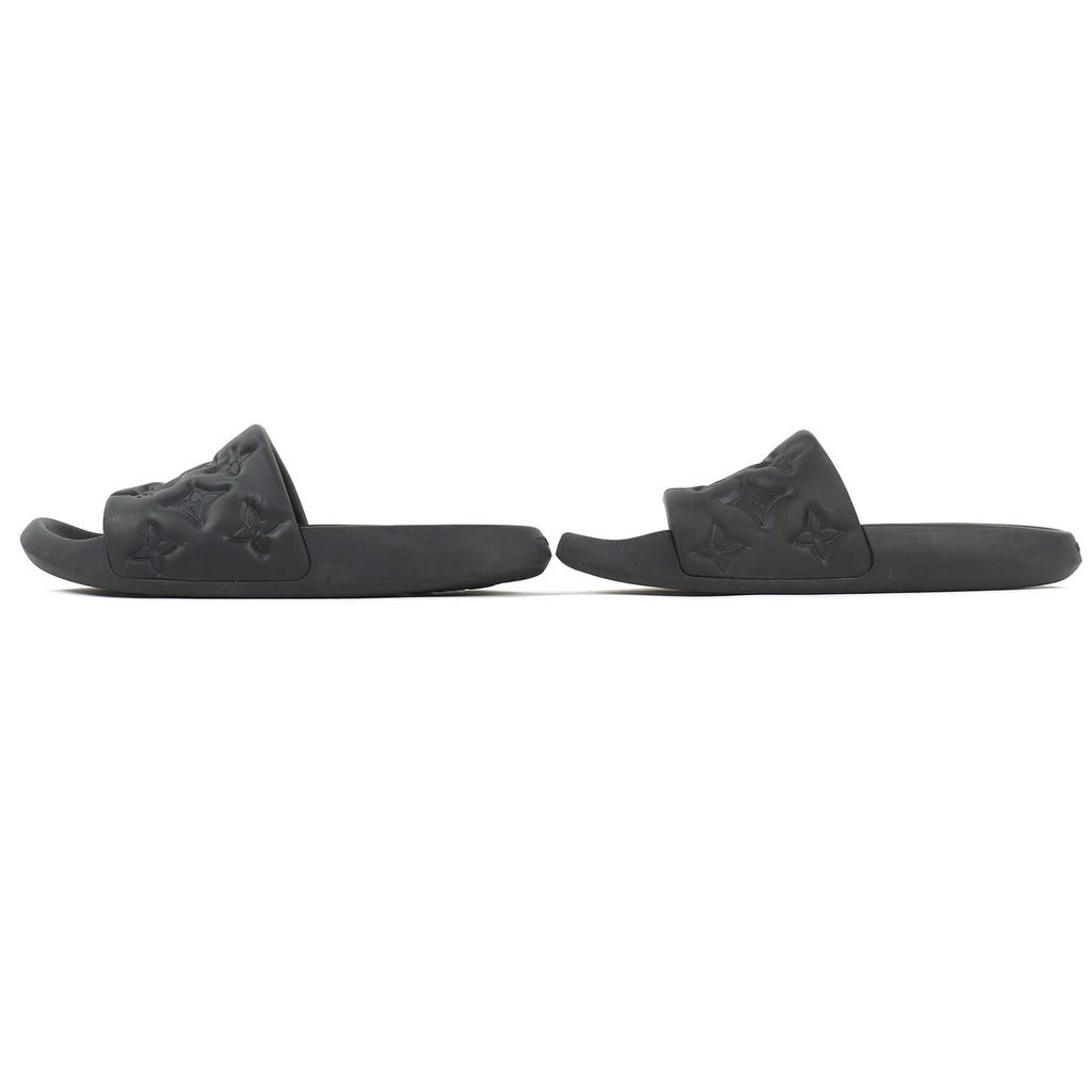 Very Good LOUIS VUITTON Sandals black rubber mens 9 Used