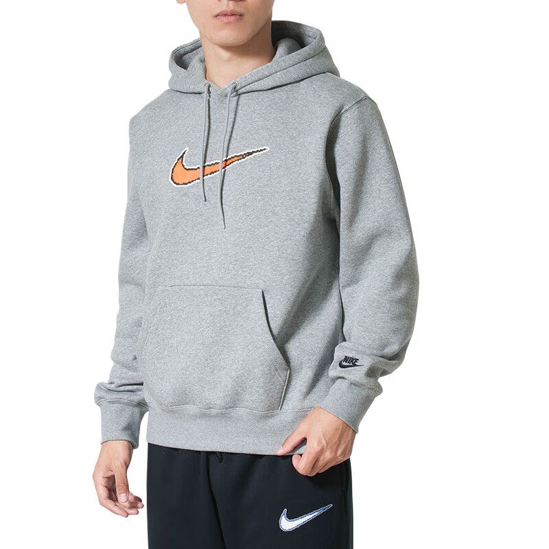 Nike Sweatshirts Men's Gray Hooded Moderate HV0855-063