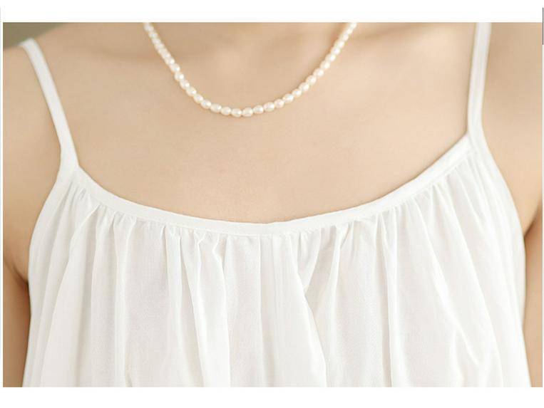 Summer Literary Loose Spaghetti Strap Tank Dress with Irregular Hem
