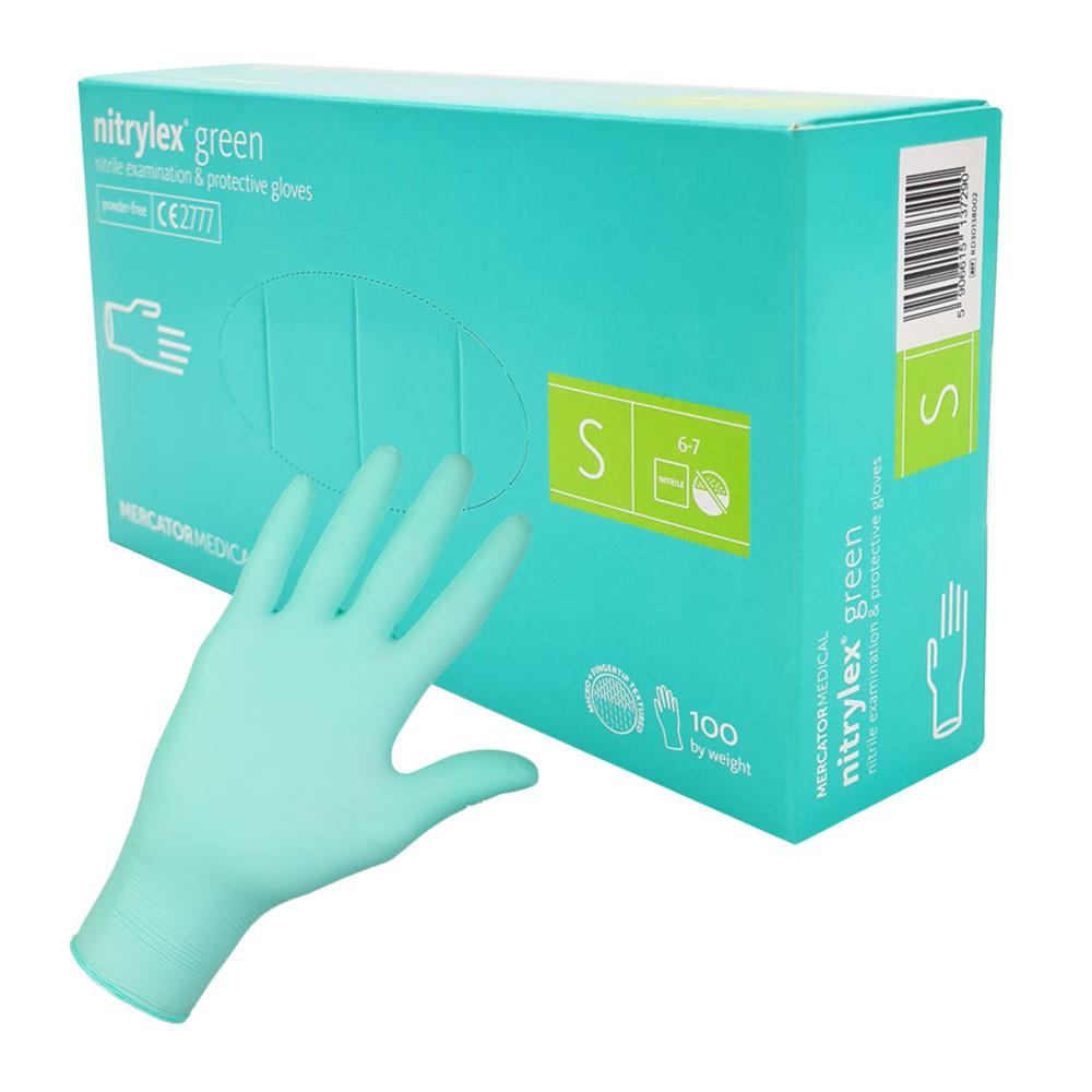 Mercator Nitrylex Green Nitrile Gloves 100 Pieces