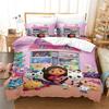 Cartoon Duvet Cover Pillowcase Bedding Set Girl Doll/House Adult Boy Girl Bedroom Decoration Children Single Double Large Size