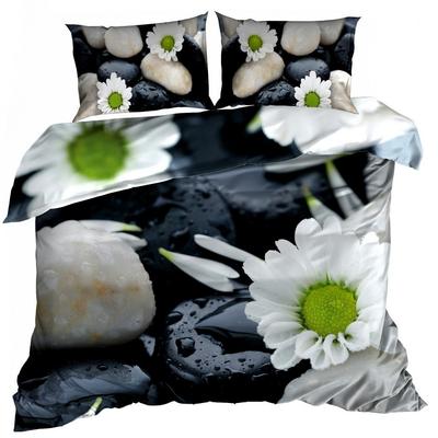 3D Cotton Satin Bedding 140x200cm WHITE KOREAN