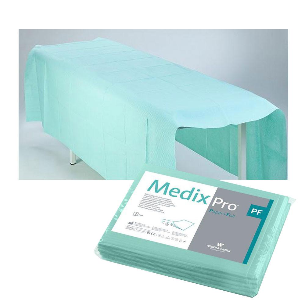 Disposable Sheet 150cm X 210cm Green Foil Backed 54G Medixpro 5 Pcs