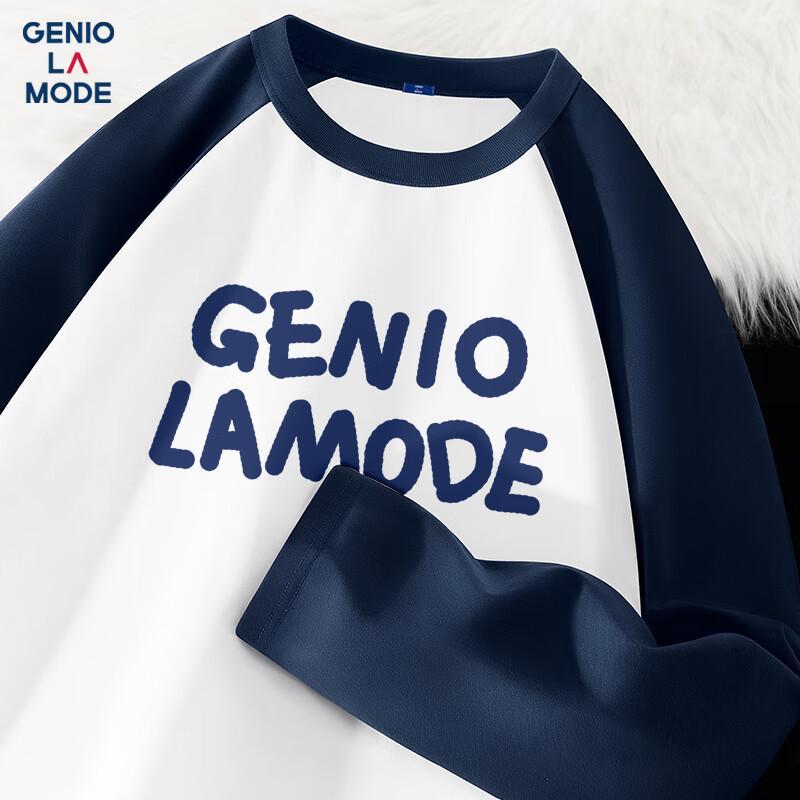 

Мужская футболка GENIOLAMODE с цветными блоками и рукавами реглан, с длинным рукавом L