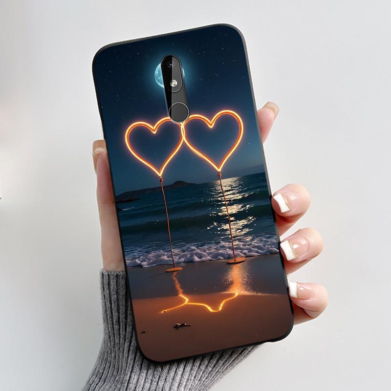 

Matte Soft TPU Case For Nokia 3.2 4.2 3.1 Nokia3 Phone Case Luxury Cute Love Rabbit Funny Black Silicone Ultra Thin Back Cover Nokia 3.2