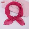 Women 65x65CM Fashion Casual Monochrome Handkerchief Lightweight And Soft Chiffon Scarf Party Gift