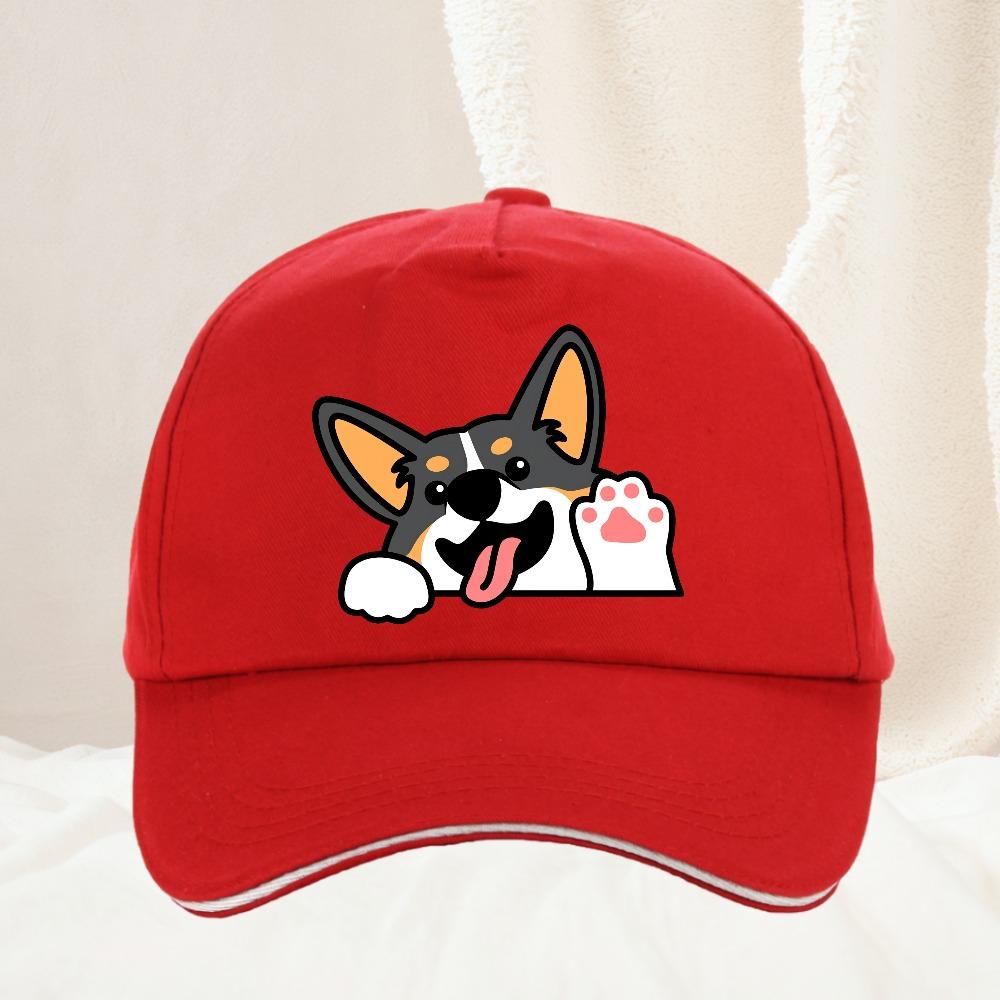 Cute corgi baseball cap for Unisex and Women outdoor travel hiking sunscreen hat leisure adjustable Hip Hop Hat for Adult