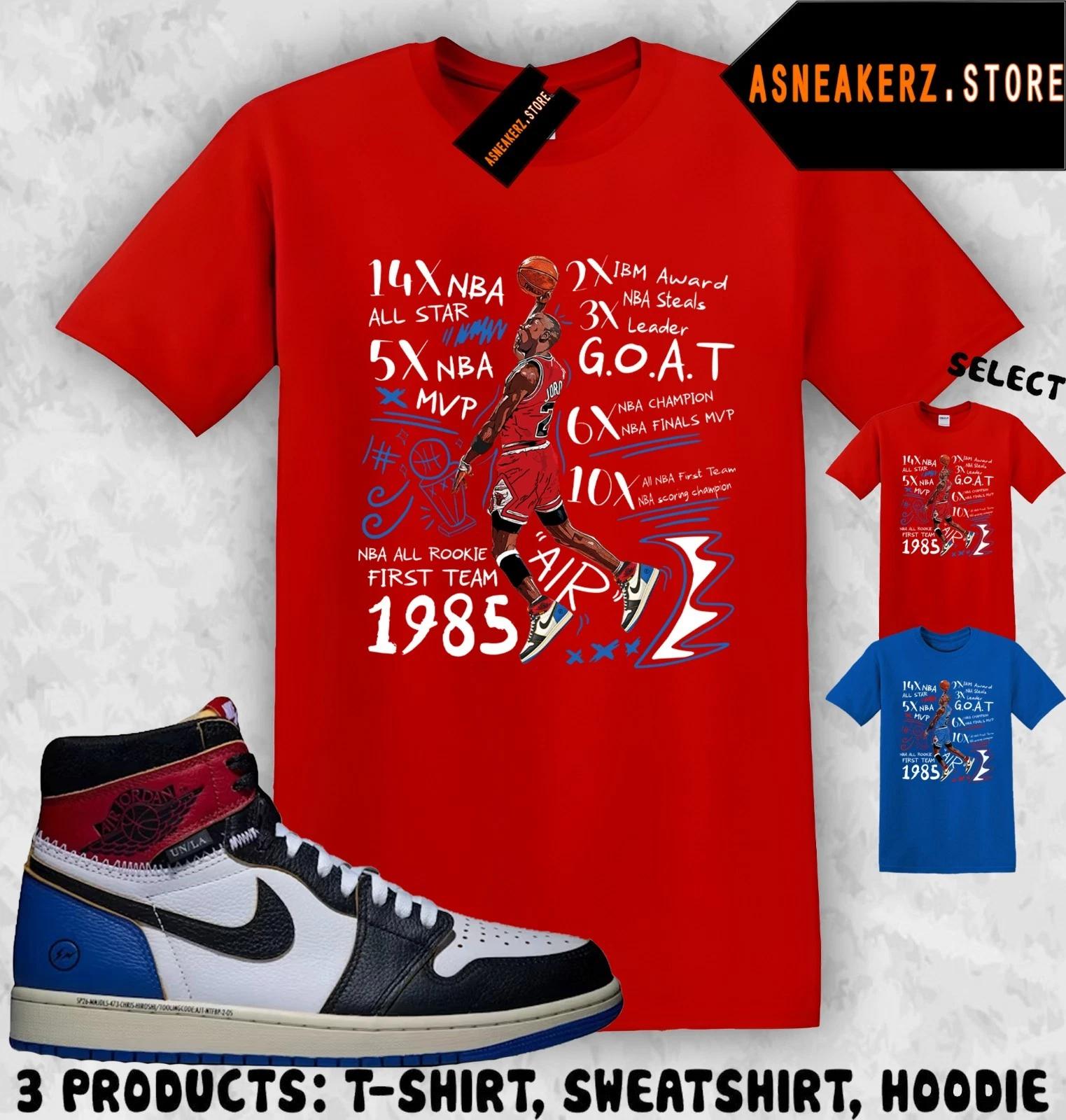 Shirt Match AJ 1 High Fragment Union LA Sneaker Matching MJ 23 Accolades T-Shirt M