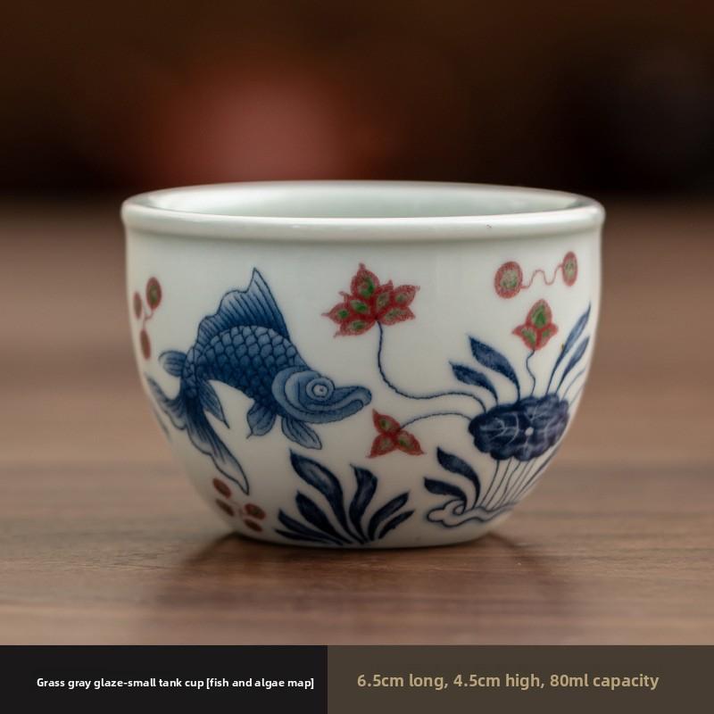 Handmade Chinese Ceramic Teacup Exquisite White Porcelain Tea Cup Tradition Master Cup Household Drinkware Tea Accessories