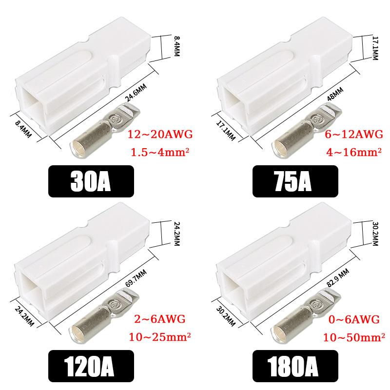 10/20/100 szt. Typ Anderson Jednopolowy 30A 75A 120A 180A Wtyczka 600V DC Złącze Bateryjne Wtyczka Zasilania UPS Wysokoprądowa Szybkozłącze