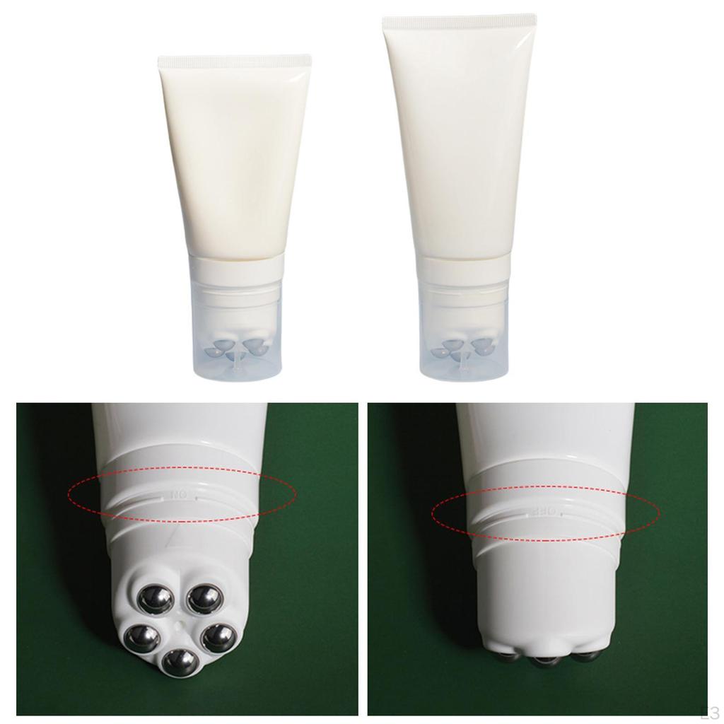 Compact Refillable Soft Squeeze Bottle Cosmetic Storage Containers w/ Stainless Steel