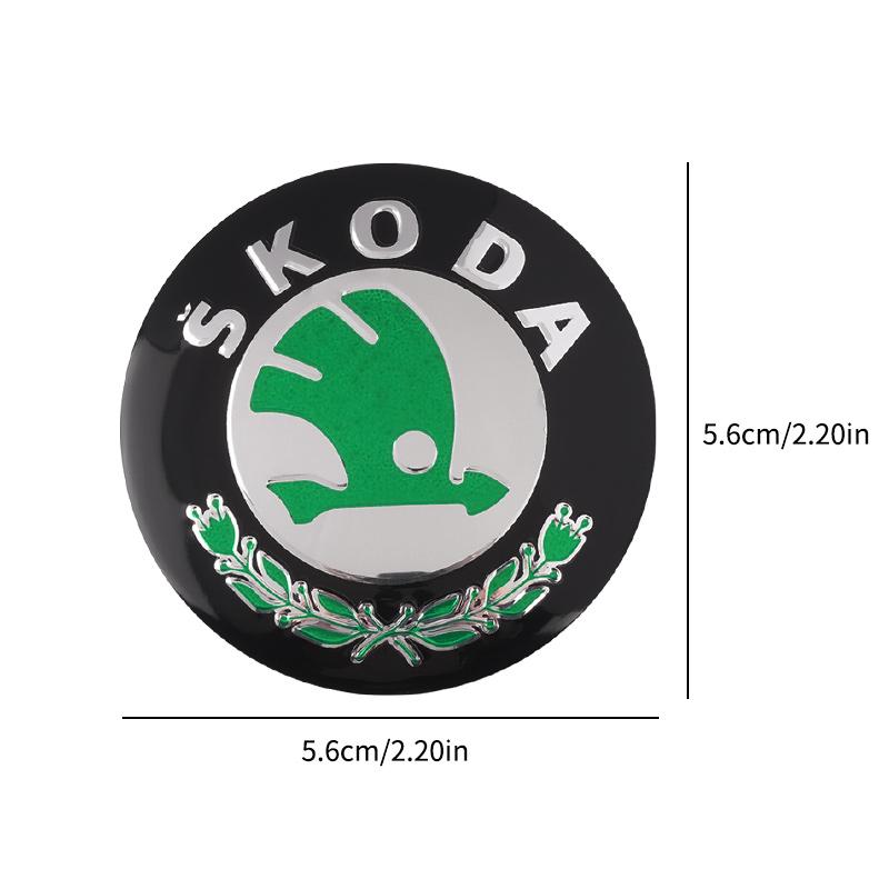ADW1 4 Stück 56MM Auto Radnabendeckel Aufkleber Felgenabdeckungen Für Skoda Octavia Fabia Kamiq Kapoq Kodiaq Rapid Superb SCALA