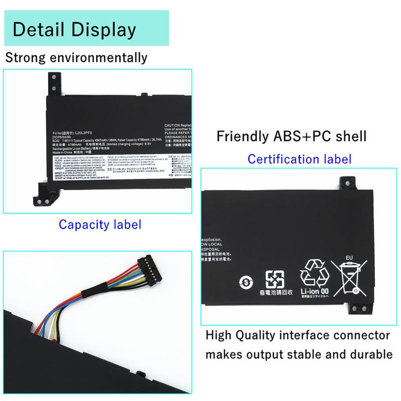 L20L2PF0 L20M2PF0 L20C2PF0 L20B2PF0 L20L3PF0 L20C3PF0 Laptop Battery For Lenovo IdeaPad 3-14ALC6 Gen 6 V14 V15 V17 G2 ITL
