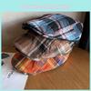 Fashion Plaid Beret Hat For Women Summer Breathable Sun Protection
