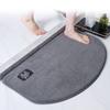 Luxurious Semi-Circular Memory Foam Bath Mat, Ultra Absorbent Bathroom Mat Anti-Slip Toilet Rug